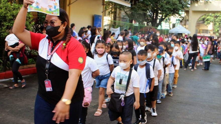 Philippines mở cửa trở lại trường sau hơn 2 năm học trực tuyến